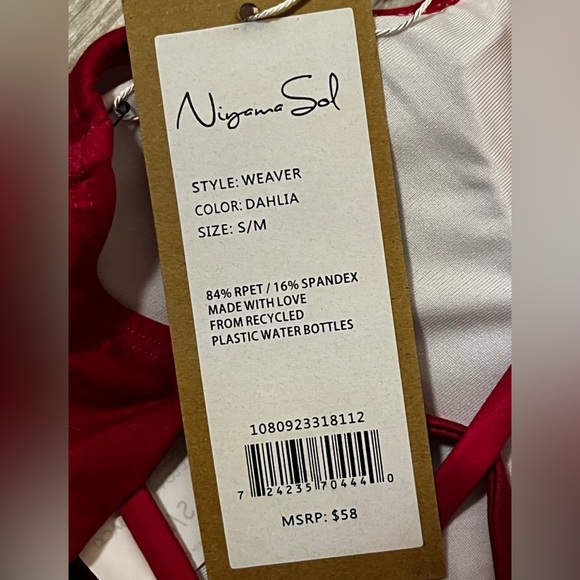 NWT Niyama Sol Women's Dahlia weaver Sports Bra, size S/M - Picture 5 of 5